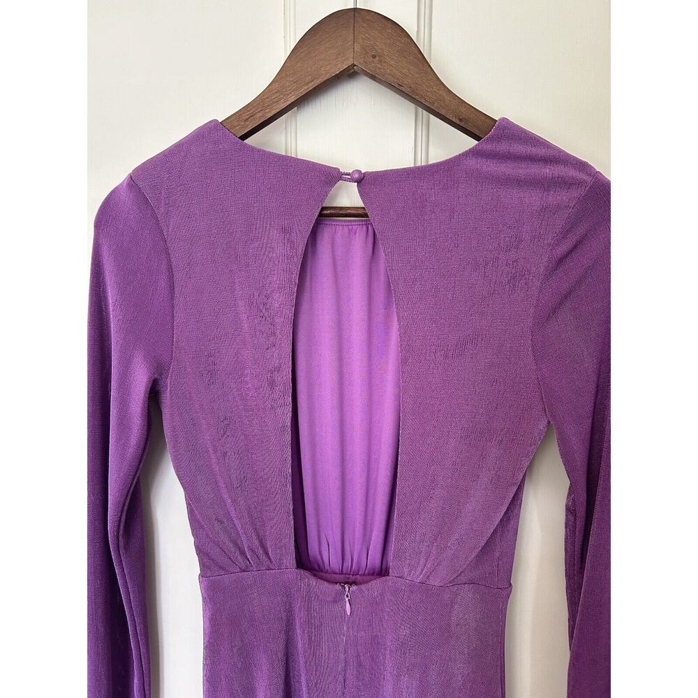 Lulus Pure Sweetness Midi Dress Womens Size XS Purple Stretch Knit Flirty Date - Picture 5 of 11